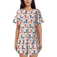 thumbnail image 1 of Bixox Women's Cartoon Poodle Dog Printed Pajama Set 2 Piece Lounge Set Top and Shorts Soft Pajamas, Shorts with Pockets, 1 of 7