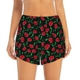 thumbnail image 1 of Bixox Women's Cherry pattern 2 in 1 Running Shorts - Lightweight Athletic Workout Gym Yoga Shorts Liner with Pockets - X-Large, 1 of 7