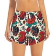 thumbnail image 1 of Bixox Women's Chicken pattern 2 in 1 Running Shorts - Lightweight Athletic Workout Gym Yoga Shorts Liner with Pockets - XX-Large, 1 of 7