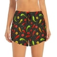 thumbnail image 1 of Bixox Women's Chili2 pattern 2 in 1 Running Shorts - Lightweight Athletic Workout Gym Yoga Shorts Liner with Pockets - Large, 1 of 7