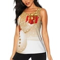thumbnail image 1 of Bixox Women's Christmas Snowman Gift Printed Sleeveless Fitness Workout Running Quick-Dry Tank Top, 1 of 7