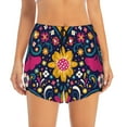 thumbnail image 1 of Bixox Women's Cinco De Mayo Floral pattern 2 in 1 Running Shorts - Lightweight Athletic Workout Gym Yoga Shorts Liner with Pockets - X-Large, 1 of 7