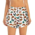 thumbnail image 1 of Bixox Women's Colorful Butterfly pattern 2 in 1 Running Shorts - Lightweight Athletic Workout Gym Yoga Shorts Liner with Pockets - Medium, 1 of 7