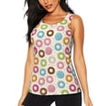 thumbnail image 1 of Bixox Women's Colorful Donuts Printed Sleeveless Fitness Workout Running Quick-Dry Tank Top, 1 of 7