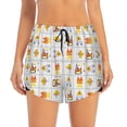 thumbnail image 1 of Bixox Women's Construction Equipments Worker pattern 2 in 1 Running Shorts - Lightweight Athletic Workout Gym Yoga Shorts Liner with Pockets - Medium, 1 of 7