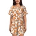 thumbnail image 1 of Bixox Women's Corgi Animal Printed Pajama Set 2 Piece Lounge Set Top and Shorts Soft Pajamas, Shorts with Pockets, 1 of 7