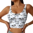 thumbnail image 1 of Bixox Women's Cow With Fresh Milk Pattern Fitness Navel Tank Top U-Back Yoga Tank Top Sweatshirt Sports Bra, 1 of 5