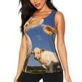 thumbnail image 1 of Bixox Women's Cows Cattles Printed Sleeveless Fitness Workout Running Quick-Dry Tank Top, 1 of 7