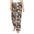 thumbnail image 1 of Bixox Women's Cut Cats Patterned Pajama Pants Loungewear, 1 of 5