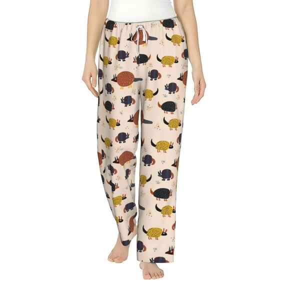 Bixox Women's Cute Armadillo1 Patterned Pajama Pants Loungewear