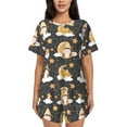thumbnail image 1 of Bixox Women's Cute Bee Gnome Printed Pajama Set 2 Piece Lounge Set Top and Shorts Soft Pajamas, Shorts with Pockets, 1 of 7