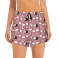thumbnail image 1 of Bixox Women's Cute Calf pattern 2 in 1 Running Shorts - Lightweight Athletic Workout Gym Yoga Shorts Liner with Pockets - Small, 1 of 7