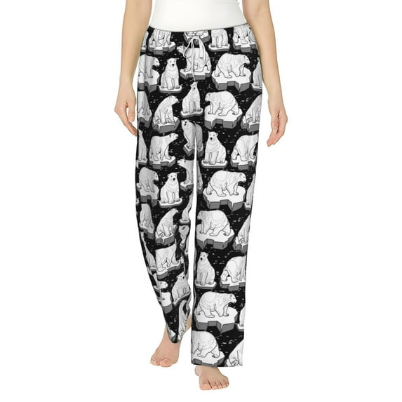 Bixox Women's Cute Cartoon Polar Bear Patterned Pajama Pants Loungewear