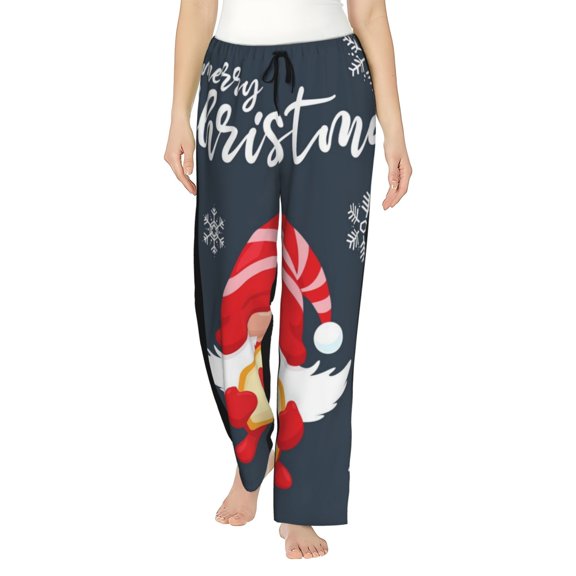 Bixox Women's Cute Christmas Gnomes (2) Patterned Pajama Pants Loungewear
