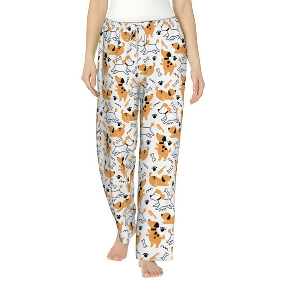 Bixox Women's Cute Dog Patterned Pajama Pants Loungewear