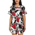 thumbnail image 1 of Bixox Women's Cute Dog Printed Pajama Set 2 Piece Lounge Set Top and Shorts Soft Pajamas, Shorts with Pockets, 1 of 7