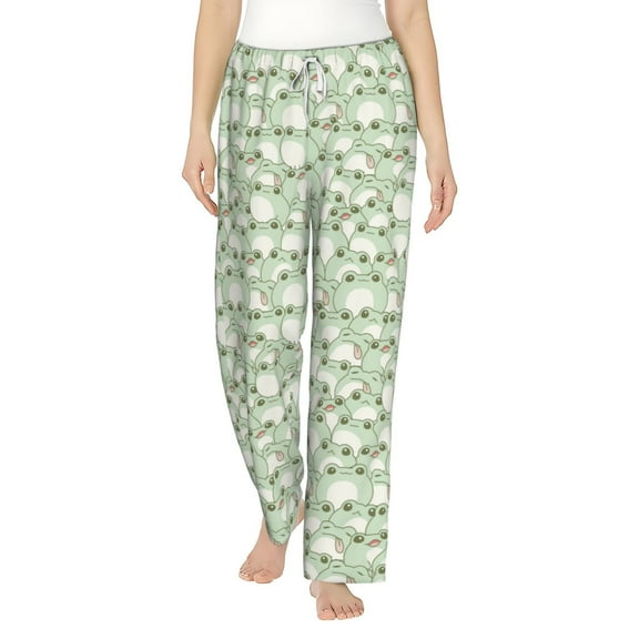 Bixox Women's Cute Frog Patterned Pajama Pants Loungewear