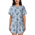 thumbnail image 1 of Bixox Women's Cute Ice Cream Printed Pajama Set 2 Piece Lounge Set Top and Shorts Soft Pajamas, Shorts with Pockets, 1 of 7