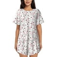 thumbnail image 1 of Bixox Women's Cute Rabbit Printed Pajama Set 2 Piece Lounge Set Top and Shorts Soft Pajamas, Shorts with Pockets, 1 of 7