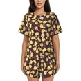 thumbnail image 1 of Bixox Women's Cute Small Farm Birds Printed Pajama Set 2 Piece Lounge Set Top and Shorts Soft Pajamas, Shorts with Pockets, 1 of 7