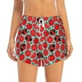 thumbnail image 1 of Bixox Women's Cute Tomato pattern 2 in 1 Running Shorts - Lightweight Athletic Workout Gym Yoga Shorts Liner with Pockets - XX-Large, 1 of 7