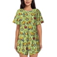 thumbnail image 1 of Bixox Women's Cute Tractor Printed Pajama Set 2 Piece Lounge Set Top and Shorts Soft Pajamas, Shorts with Pockets, 1 of 7