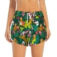 thumbnail image 1 of Bixox Women's Cute Tribal Leopards pattern 2 in 1 Running Shorts - Lightweight Athletic Workout Gym Yoga Shorts Liner with Pockets - X-Large, 1 of 7