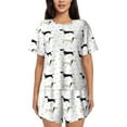 thumbnail image 1 of Bixox Women's Dachshund Dog Printed Pajama Set 2 Piece Lounge Set Top and Shorts Soft Pajamas, Shorts with Pockets, 1 of 7
