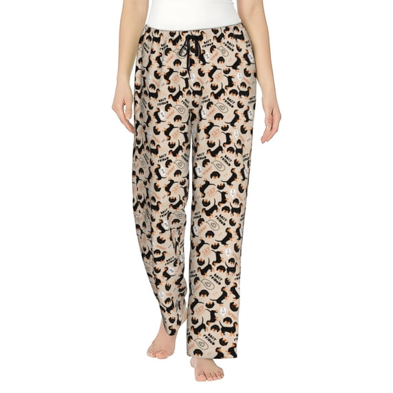 Bixox Women's Dachshund Dog Puppy Patterned Pajama Pants Loungewear