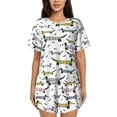 thumbnail image 1 of Bixox Women's Dachshund Dog Puppy Printed Pajama Set 2 Piece Lounge Set Top and Shorts Soft Pajamas, Shorts with Pockets, 1 of 7