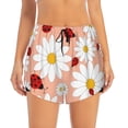 thumbnail image 1 of Bixox Women's Daisy and Ladybug pattern 2 in 1 Running Shorts - Lightweight Athletic Workout Gym Yoga Shorts Liner with Pockets - XX-Large, 1 of 7