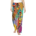 thumbnail image 1 of Bixox Women's Dancing African Womans Patterned Pajama Pants Loungewear, 1 of 5