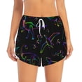 thumbnail image 1 of Bixox Women's Dinosaur pattern 2 in 1 Running Shorts - Lightweight Athletic Workout Gym Yoga Shorts Liner with Pockets - X-Large, 1 of 7