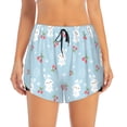 thumbnail image 1 of Bixox Women's Easter Rabbit pattern 2 in 1 Running Shorts - Lightweight Athletic Workout Gym Yoga Shorts Liner with Pockets - Medium, 1 of 7