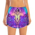 thumbnail image 1 of Bixox Women's Elephant in Tribal Style pattern 2 in 1 Running Shorts - Lightweight Athletic Workout Gym Yoga Shorts Liner with Pockets - Small, 1 of 7