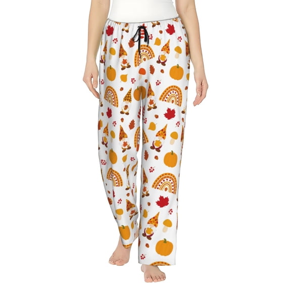 Bixox Women's Fall Gnomes Harvest Patterned Pajama Pants Loungewear