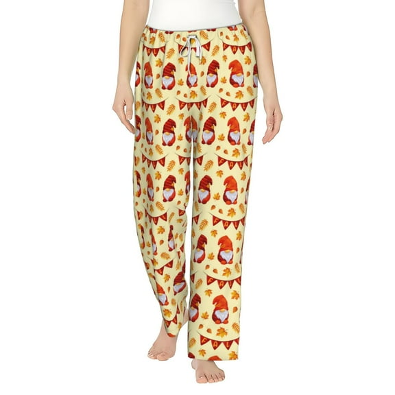 Bixox Women's Fall Gnomes Patterned Pajama Pants Loungewear