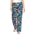 thumbnail image 1 of Bixox Women's Fish In The Wave Patterned Pajama Pants Loungewear, 1 of 5