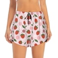 thumbnail image 1 of Bixox Women's Floral Strawberr pattern 2 in 1 Running Shorts - Lightweight Athletic Workout Gym Yoga Shorts Liner with Pockets - XX-Large, 1 of 7