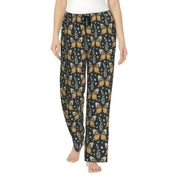 Bixox Women's Flower Butterfly Patterned Pajama Pants Loungewear