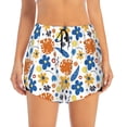 thumbnail image 1 of Bixox Women's Flower pattern 2 in 1 Running Shorts - Lightweight Athletic Workout Gym Yoga Shorts Liner with Pockets - Small, 1 of 7