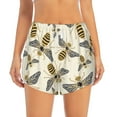thumbnail image 1 of Bixox Women's Flying Bees1 pattern 2 in 1 Running Shorts - Lightweight Athletic Workout Gym Yoga Shorts Liner with Pockets - X-Large, 1 of 7