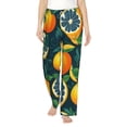 thumbnail image 1 of Bixox Women's Fresh Orange Patterned Pajama Pants Loungewear, 1 of 5