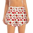 thumbnail image 1 of Bixox Women's Fresh Red Tomato pattern 2 in 1 Running Shorts - Lightweight Athletic Workout Gym Yoga Shorts Liner with Pockets - XX-Large, 1 of 7
