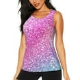 thumbnail image 1 of Bixox Women's Fun Rainbow Printed Sleeveless Fitness Workout Running Quick-Dry Tank Top, 1 of 7