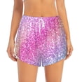thumbnail image 1 of Bixox Women's Fun Rainbow pattern 2 in 1 Running Shorts - Lightweight Athletic Workout Gym Yoga Shorts Liner with Pockets - Large, 1 of 7
