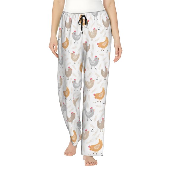 Bixox Women's Funny Chicken Patterned Pajama Pants Loungewear