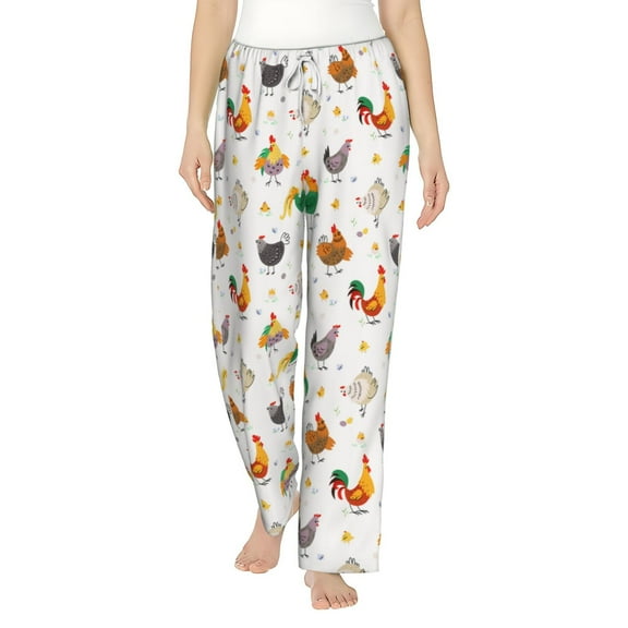 Bixox Women's Funny Chicken Patterned Pajama Pants Loungewear