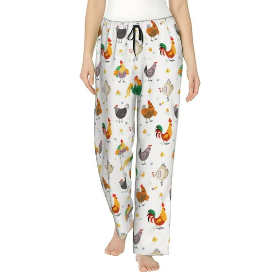 Bixox Women's Funny Chicken Patterned Pajama Pants Loungewear