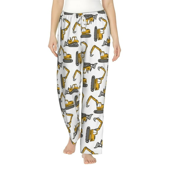Bixox Women's Funny Excavator Patterned Pajama Pants Loungewear